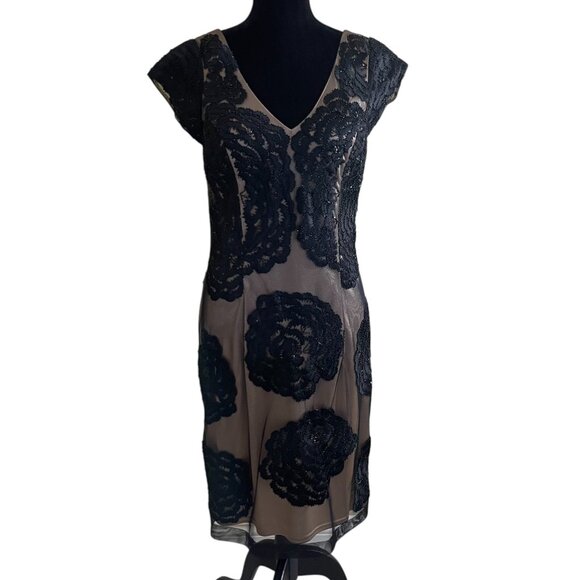 Sue Wong Nocturne Embellished Illusion Dress – Size 14 - Picture 1 of 16
